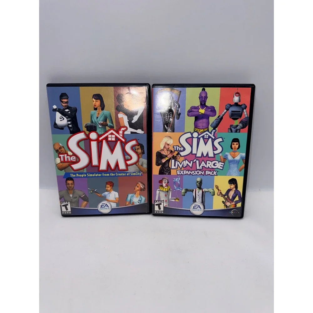 Electronic Arts The Sims & Livin Large PC Game Bundle Used Simulation Strategy
